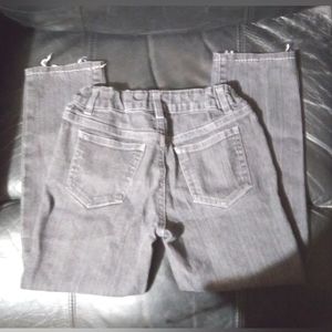 "Faded Glory" Boy's Gray Distressed Denim Straight Leg Jeans